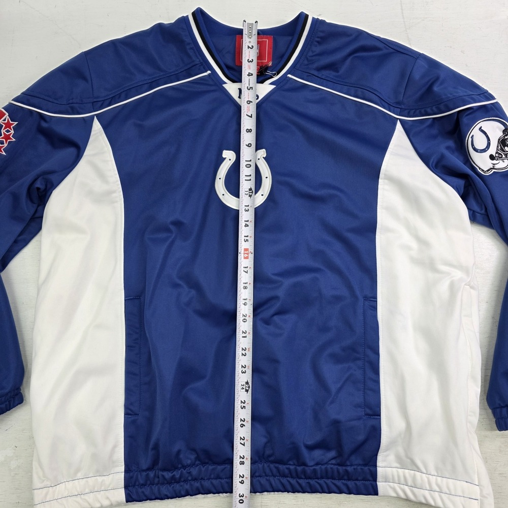 Indianapolis Colts Vintage NFL G-III Heavy Pullover Windbreaker Jacket Men's 2XL - Picture 16 of 16